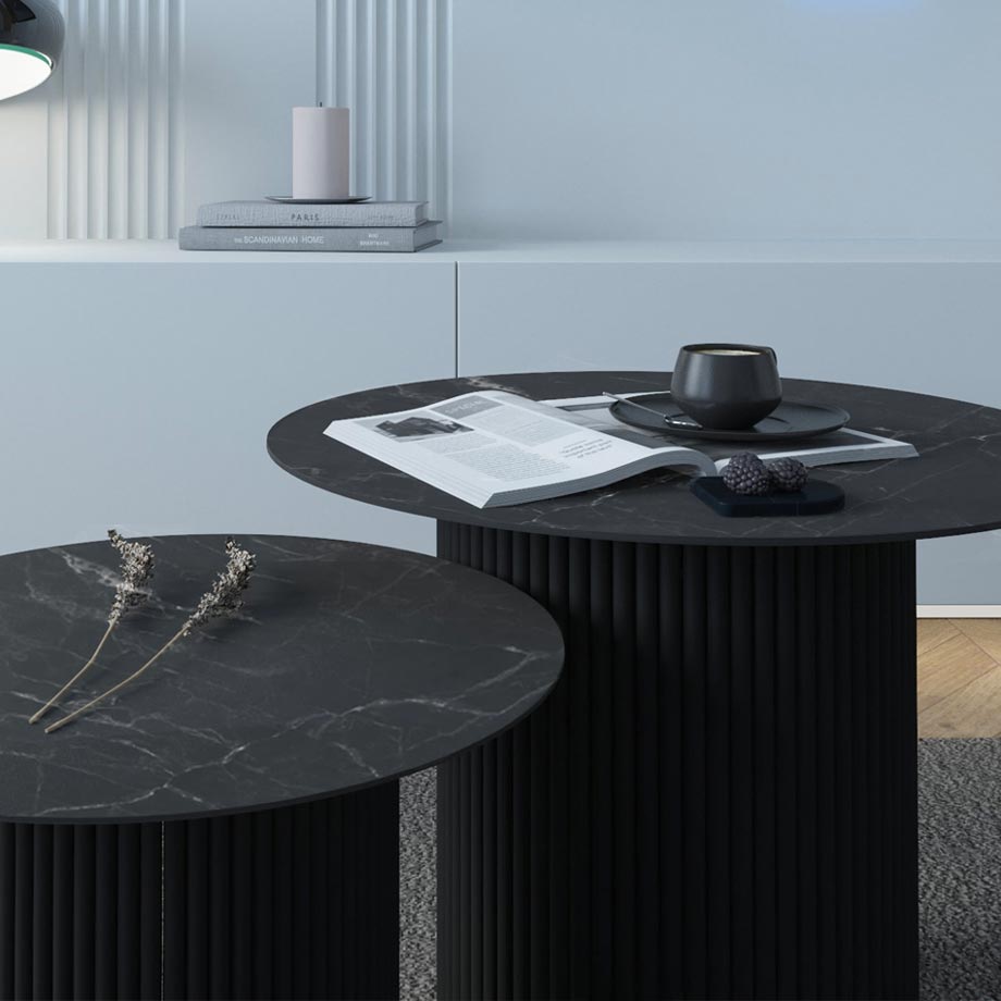 Havana Black Pack 2 Tables basses - Ettalia Market